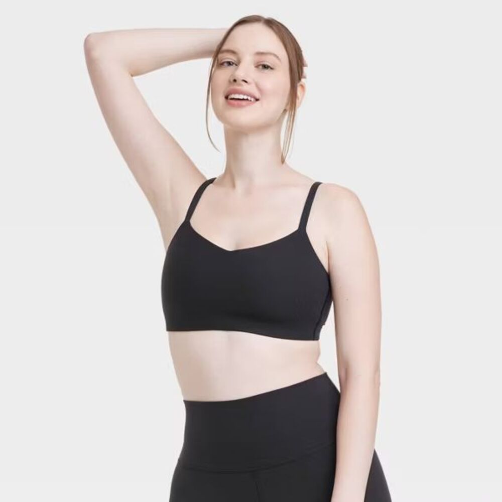 All In Motion Everyday Soft Black Light Support Sports Bra Women